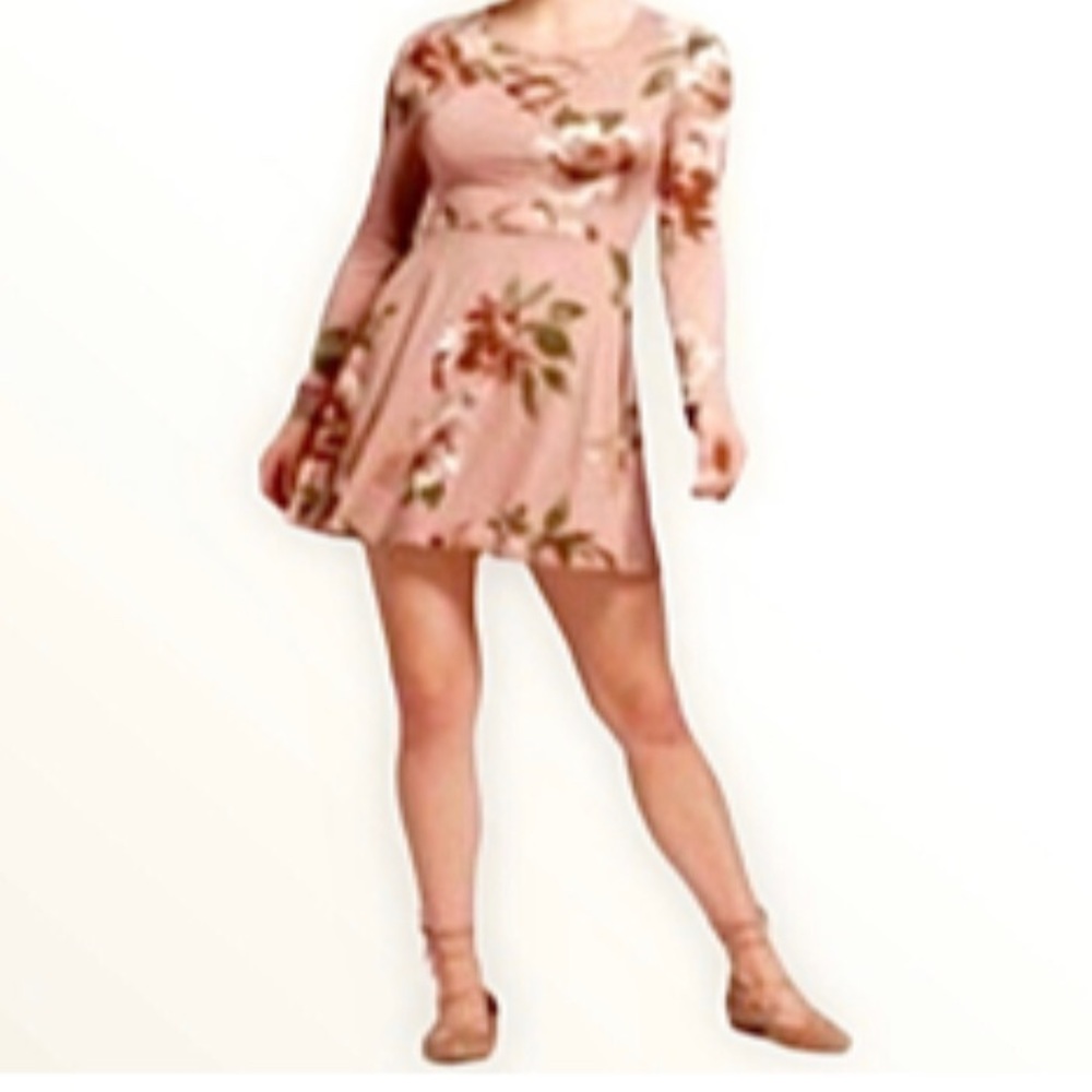 Xhilaration Long Sleeve Fit & Flare Dress